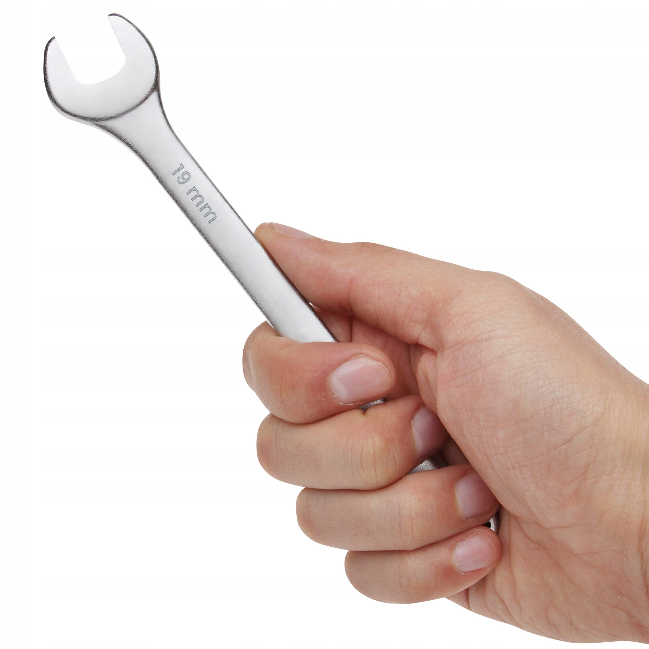 KLUCZE PŁASKO-OCZKOWE Z GRZECHOTKĄ klucz płaski Cr-V stalowy 19 mm chrom Stan opakowania oryginalne