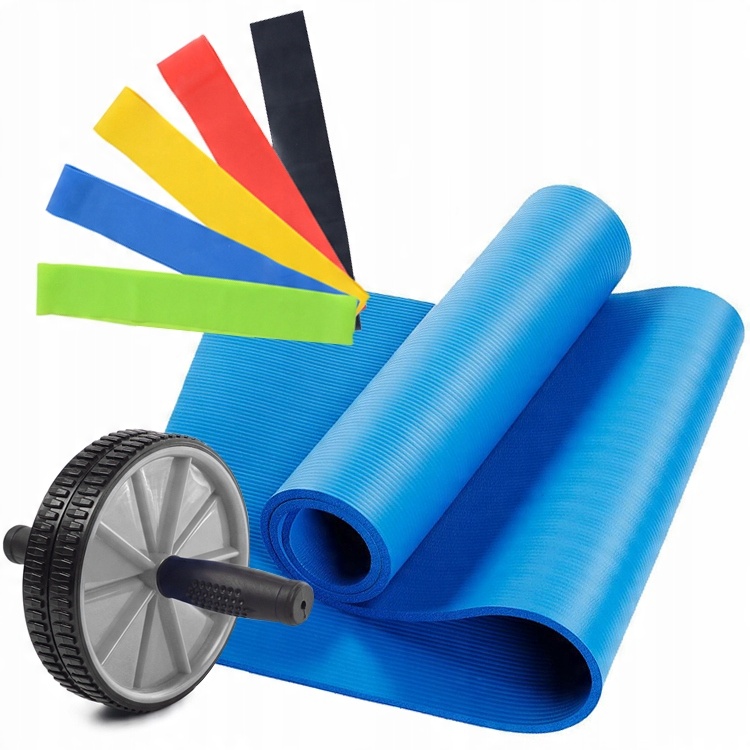 

Mata Do Ćwiczeń + Roller Abs + 5X Gumy Oporowe