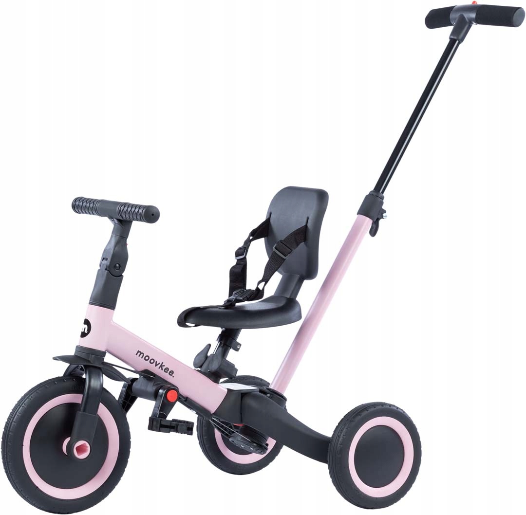 rower rowerek dziecięcy 6w1 biegowy trójkołowy kołowy+prowadnik pas Moovkee