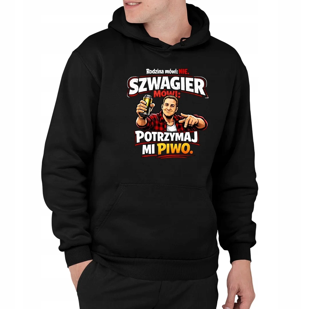 Rodina: ne. Švagr: podrž mi pivo Pánská Mikina Dárek Pro Švagra
