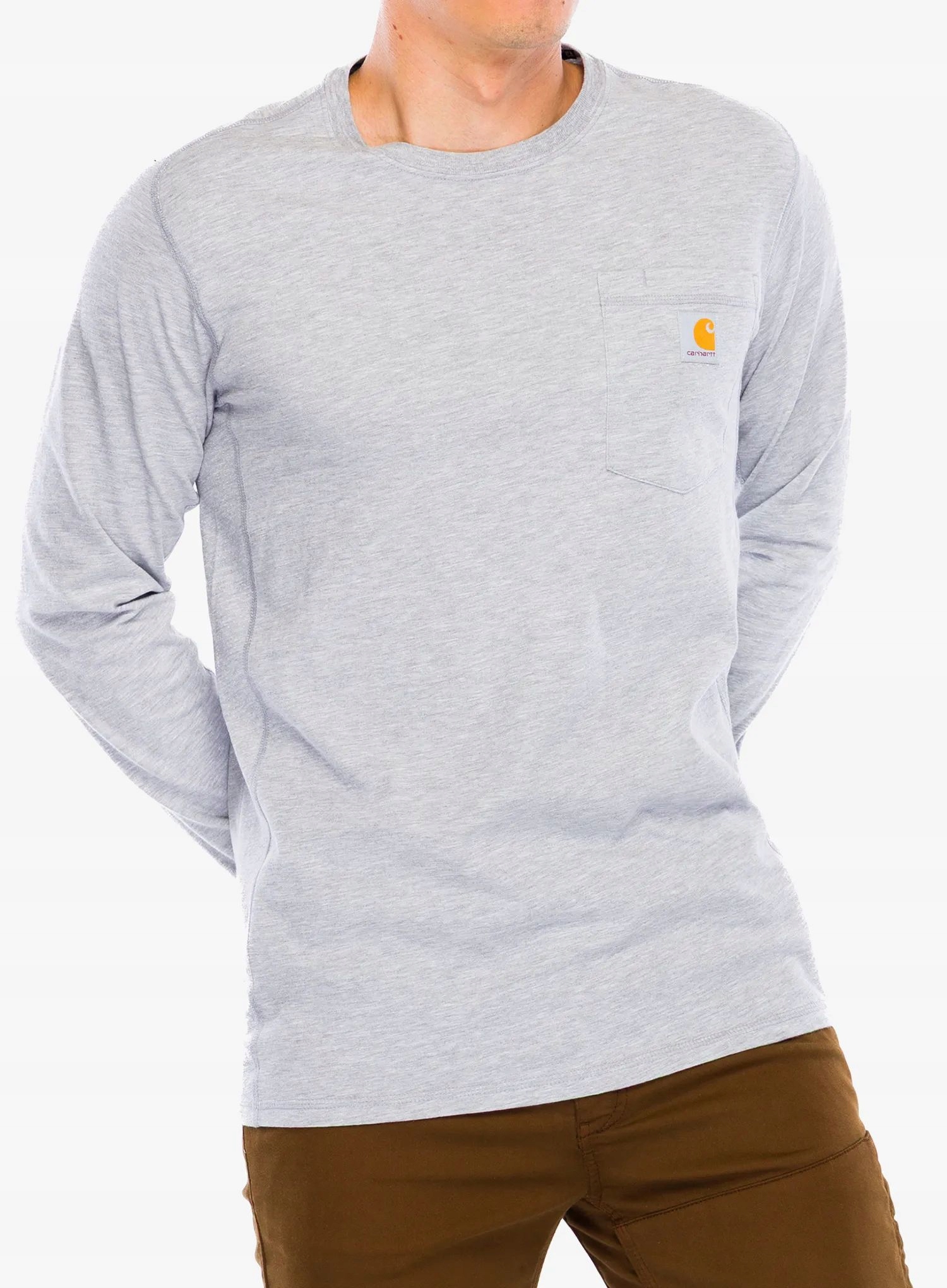 Tričko Mikina bez kapuce Midweight L/ Carhartt s kapsou vřesově šedé XL