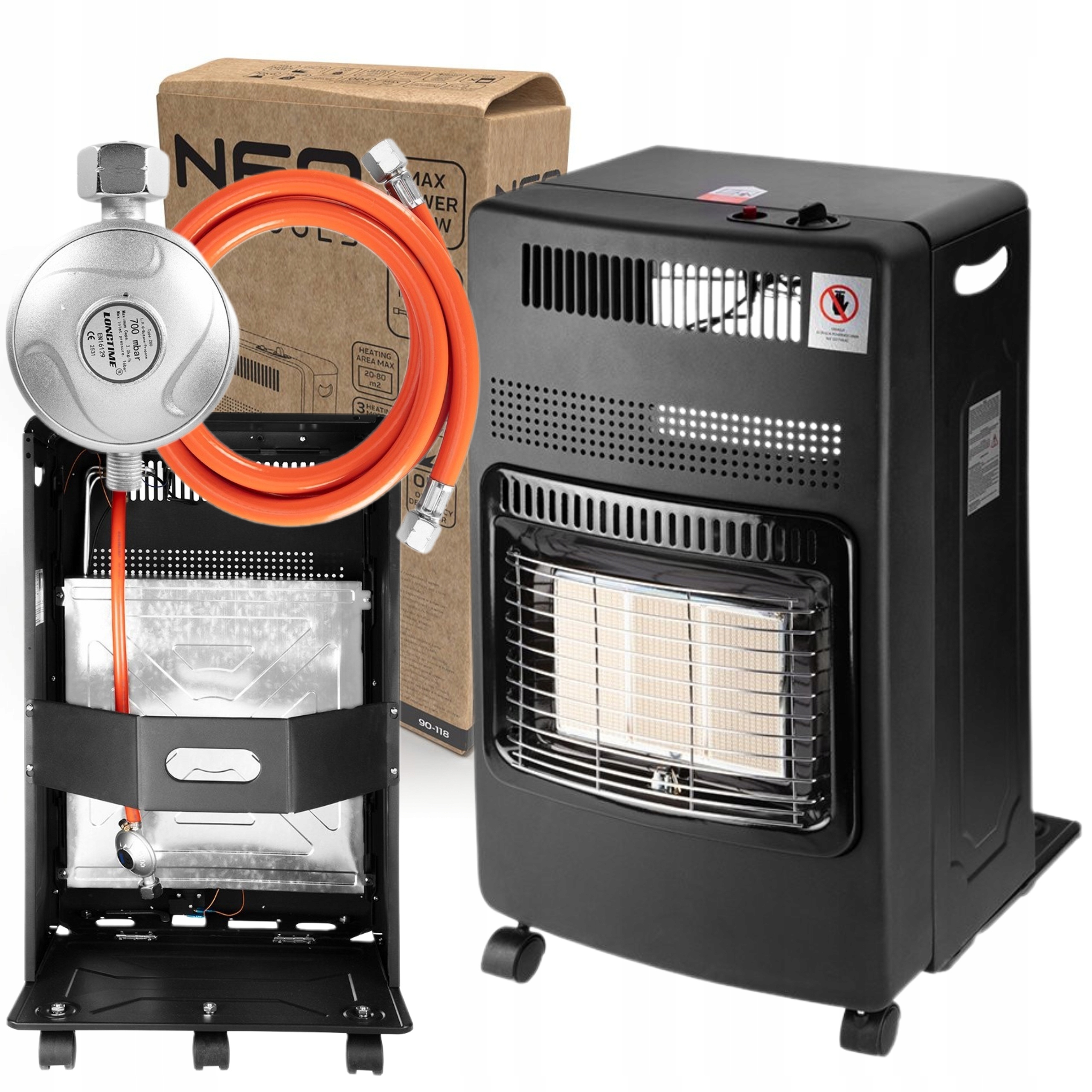 Neo Kamna Ohřívač 4,2 Kw Na Láhve S Reduktorem A Hadicí 4200 W