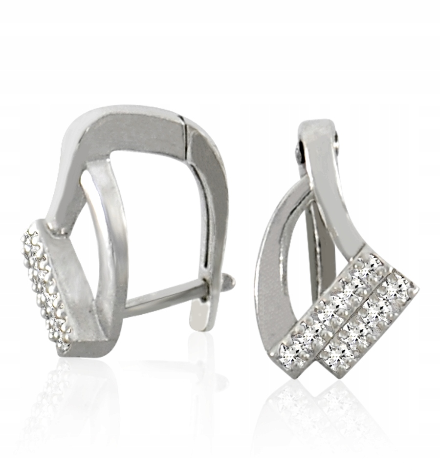 Stříbrné Náušnice Se Zirkony Stříbro 925 Levně