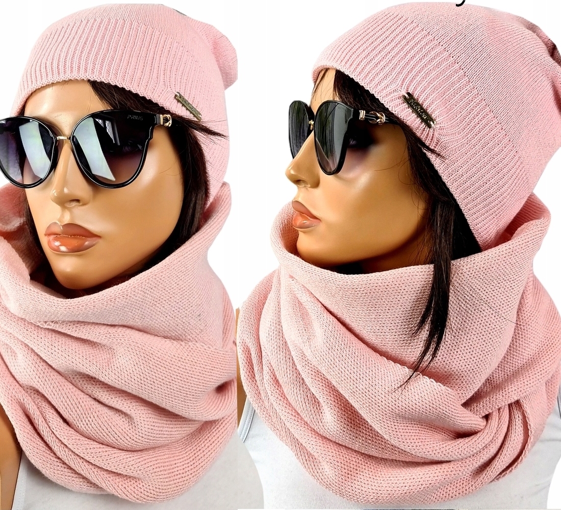 

Polski Komplet Czapka + Duży Komin Ciepły # Kolory