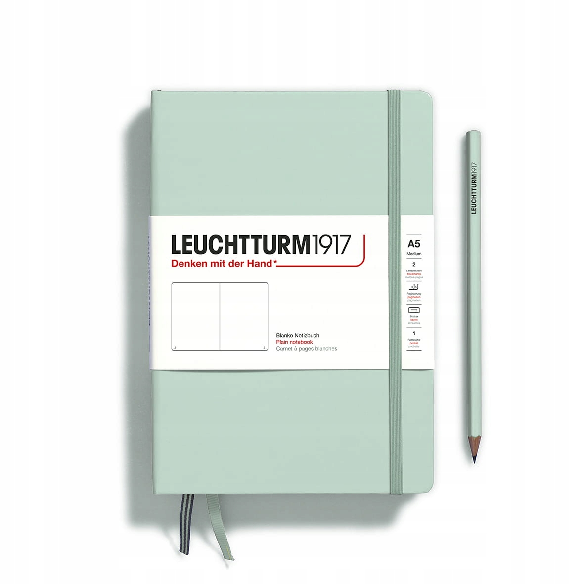 Notatnik Leuchtturm1917 Medium A5, Gładki, Mint Green