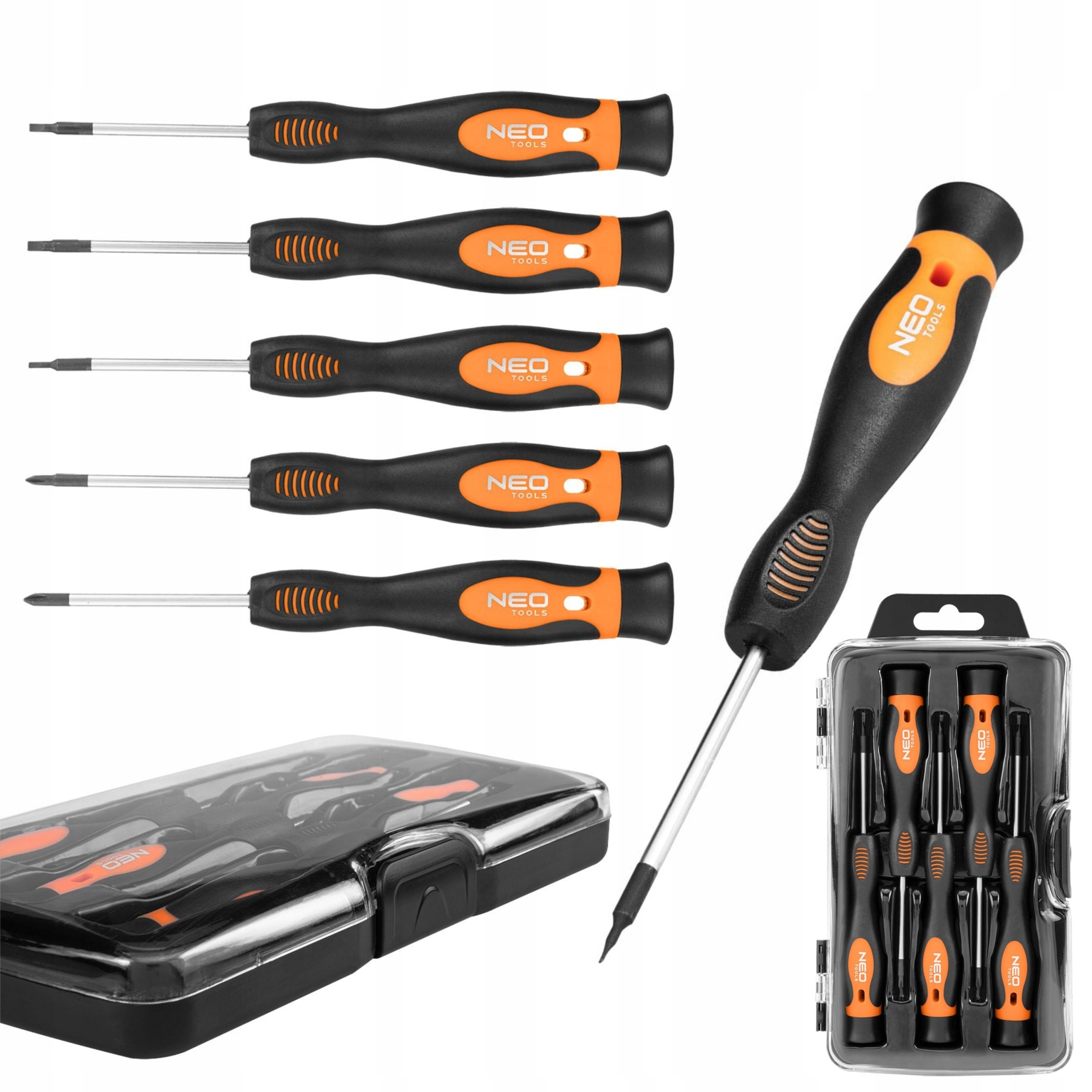 NEO KOMPLET ZESTAW 5 ELEMENTOWY WKRĘTAKI PRECYZYJNE + WALIZKA 04-224