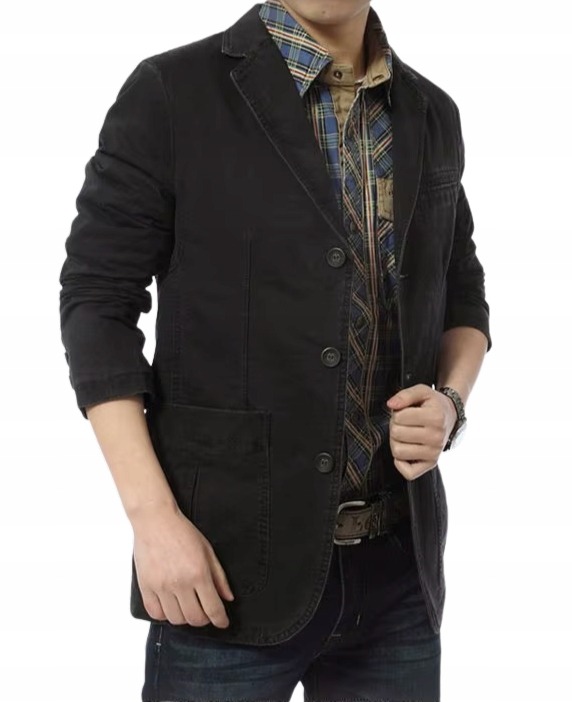 Męska marynarka sportowa biznesowa bawełniana jesienna wiosenna