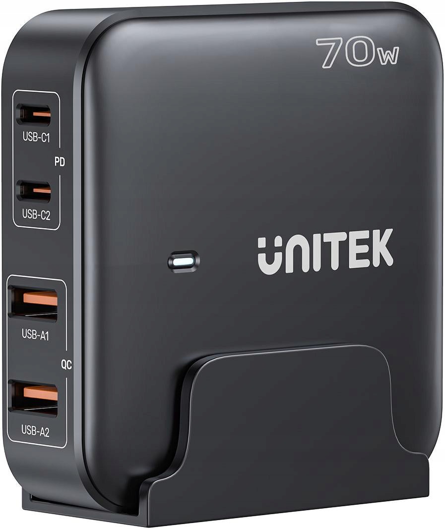 Unitek Stolní nabíječka GaN 70W 2xUSB-A 2xUSB-C