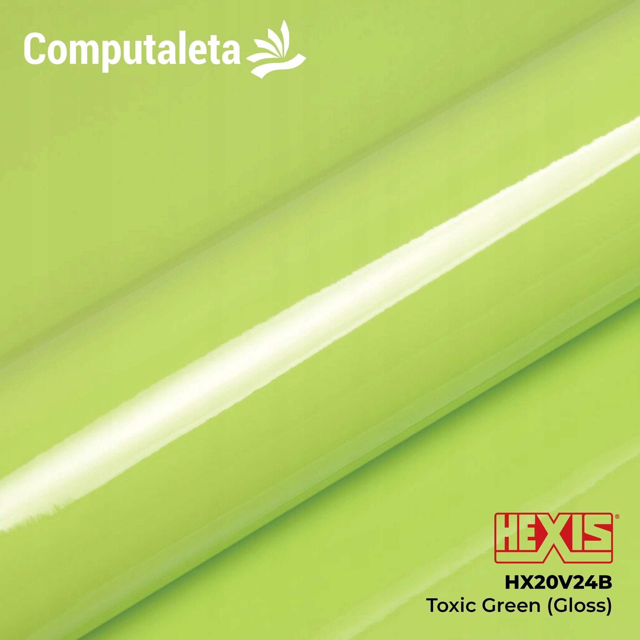 Folia HX20V24B TOXIC GREEN GLOSS 152x 100cm Color green