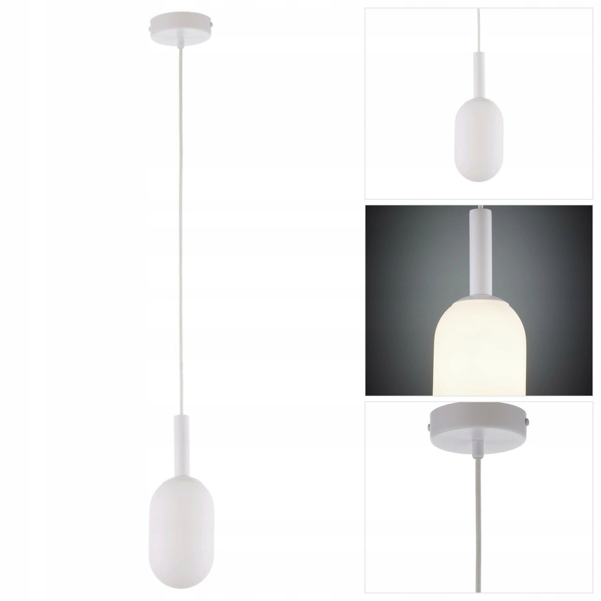Bílá závěsná lampa Pluum moderní nad stůl v kuchyni Sigma Lighting