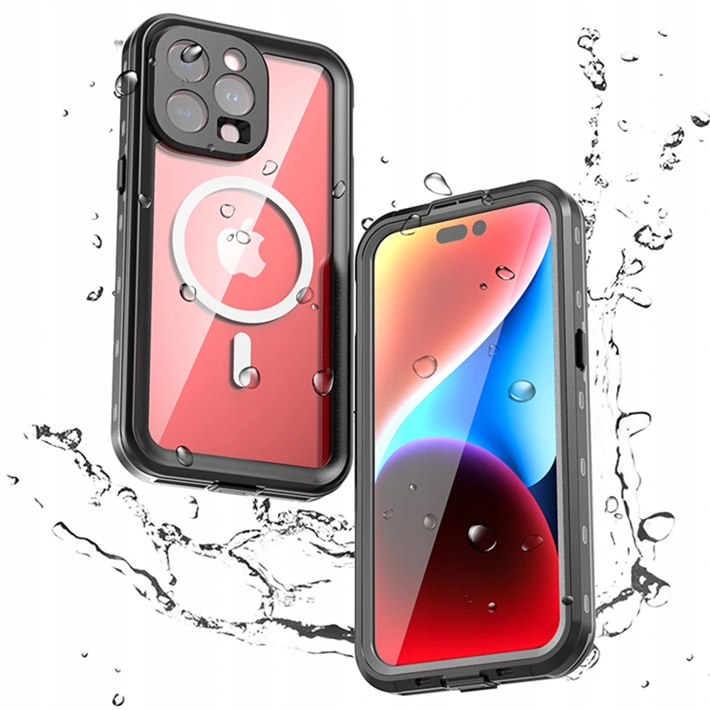 ShellBox Wodoodporne etui IP68 MagSafe iPhone 15 Pro Max czarne