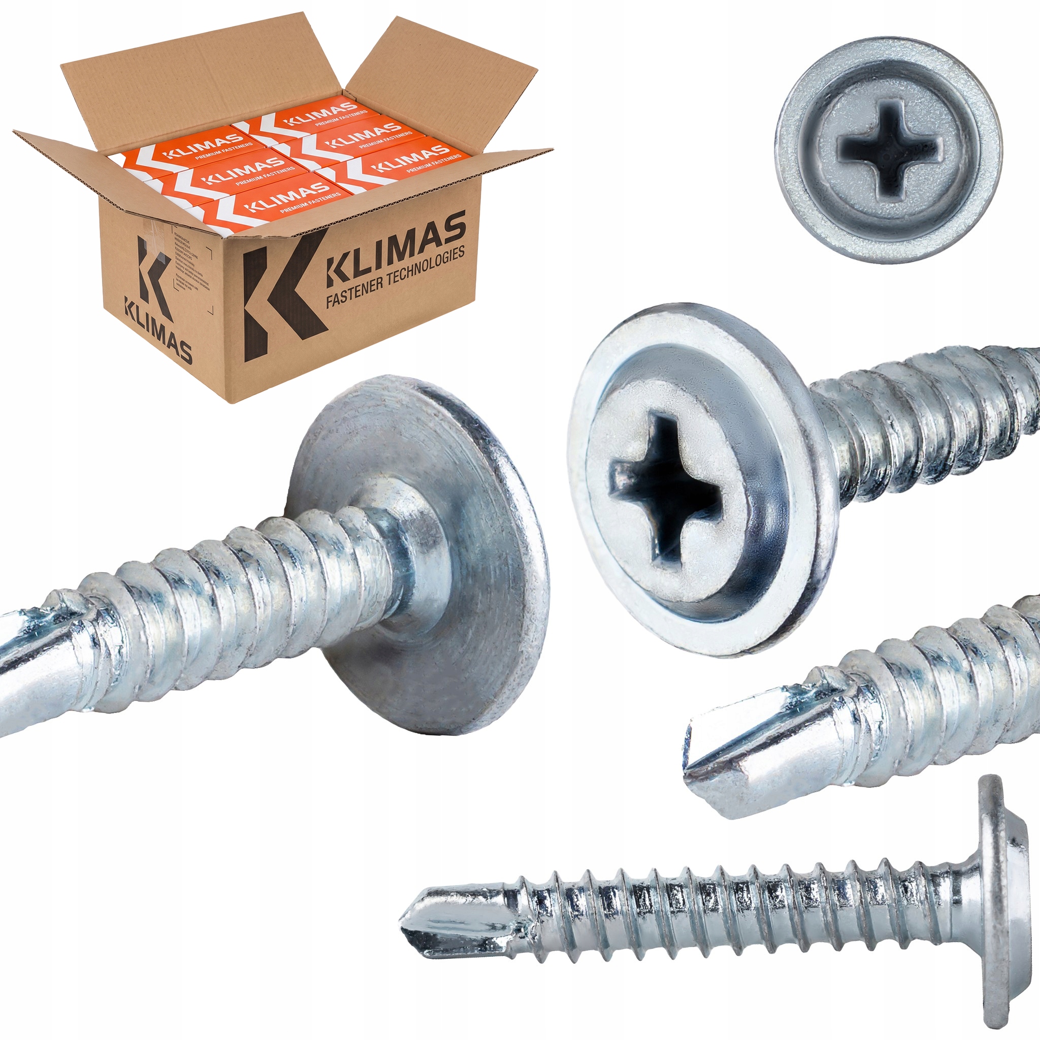 Samorezné podložkové skrutky 4,2 x 25 mm 8000 ks Klimas Wspc