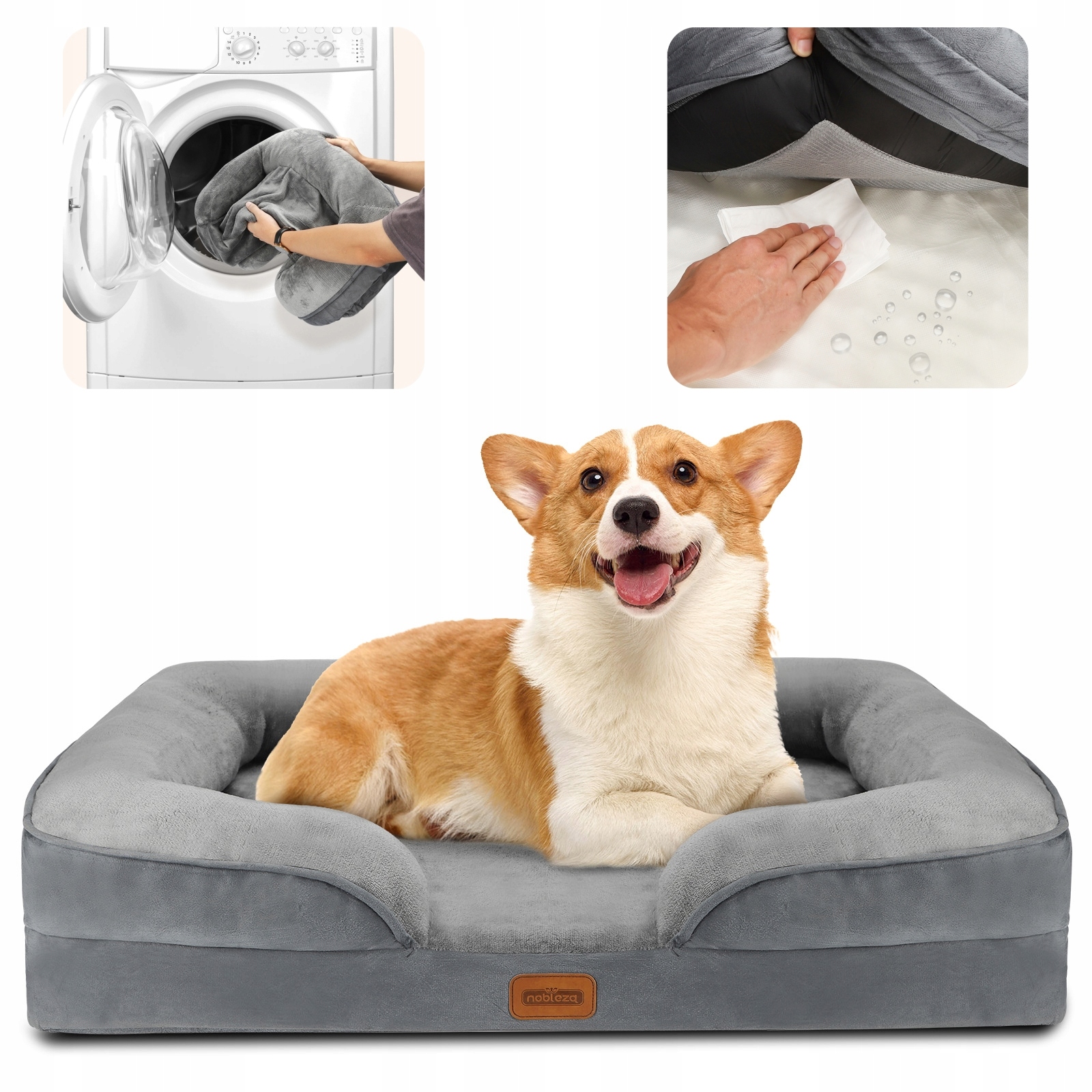 Levně Pelíšek pro psa Teplá Polštář Kotec Pohovka L 89x63 cm