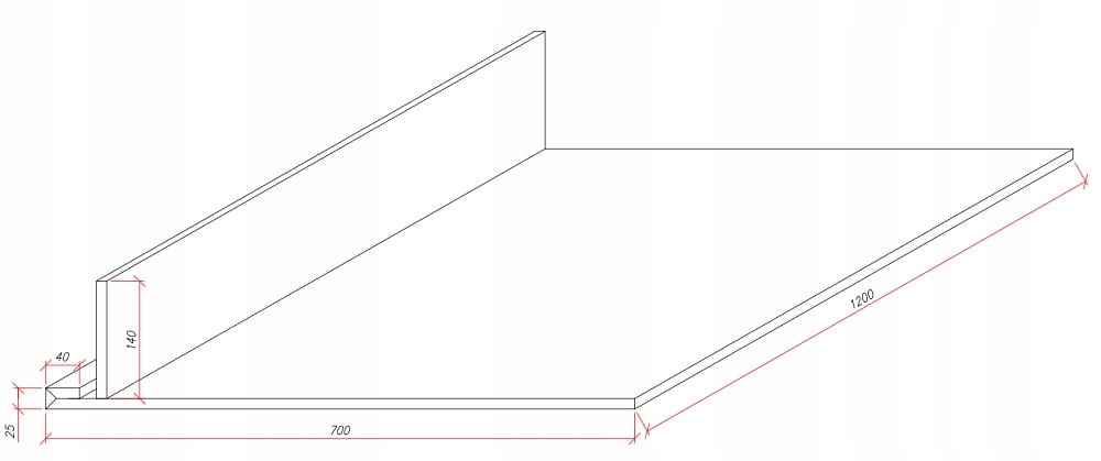 PÓŁKA SUFIT PODWIESZANY LED OŚWIETLENIE G-K 70CM Marka Flexgips