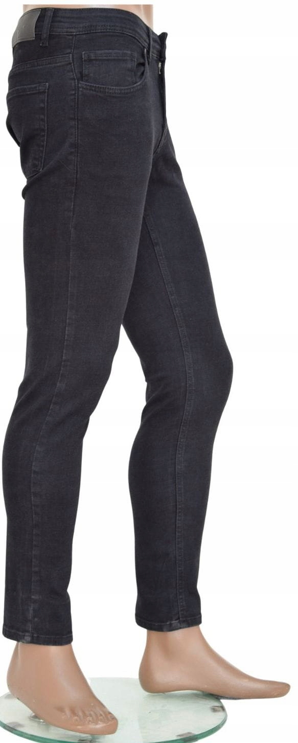 Pánské černé slim fit džíny s elastanem Ventana 969-100 VEL.40/32