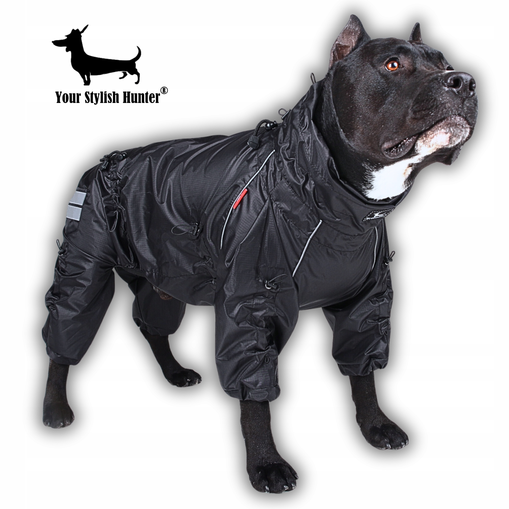 Levně Pláštěnka Kombinéza obleček pro velkého psa černá L