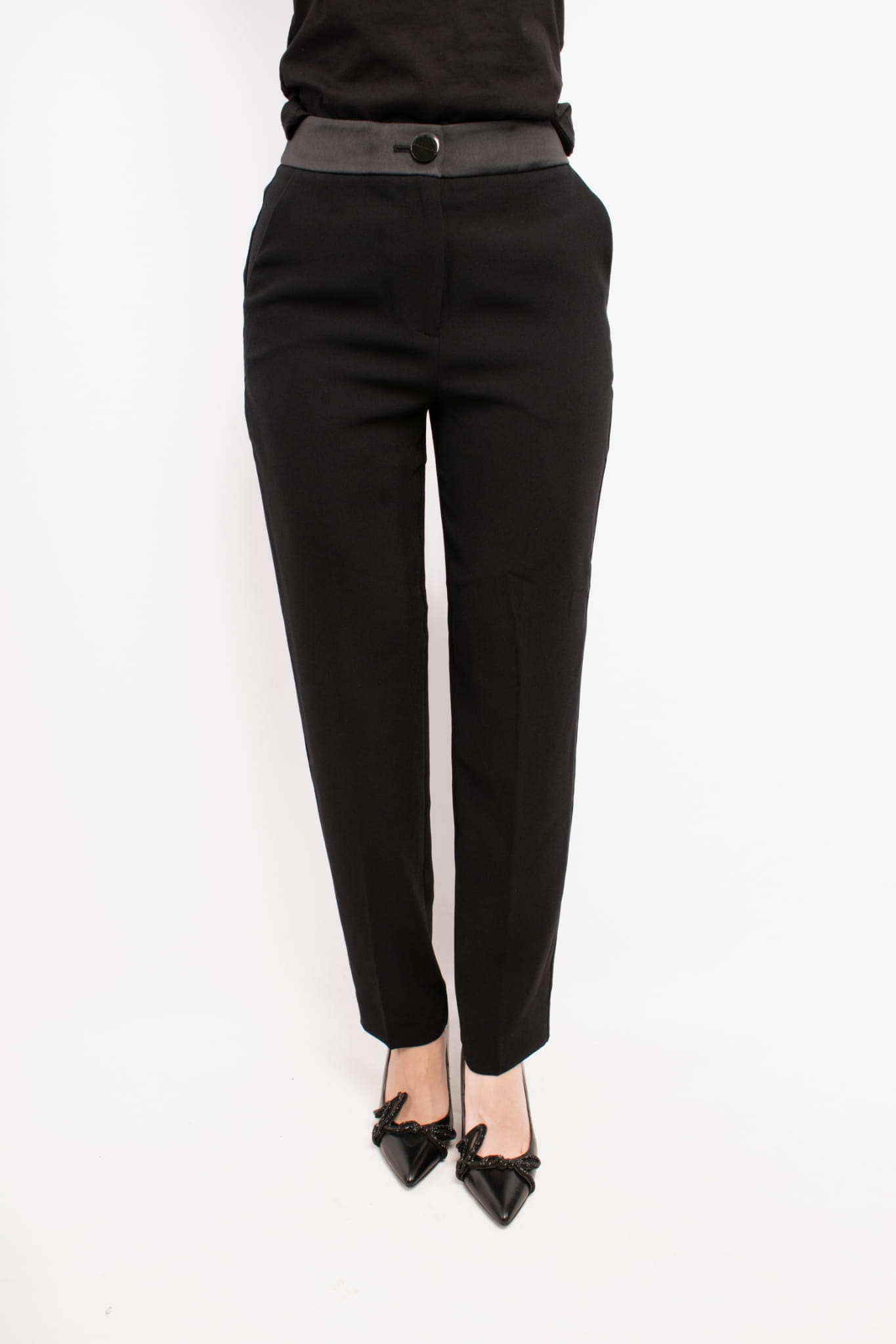 Dámské kalhoty Armani Exchange 6DYP35 YN5YZ černé Pants: 40