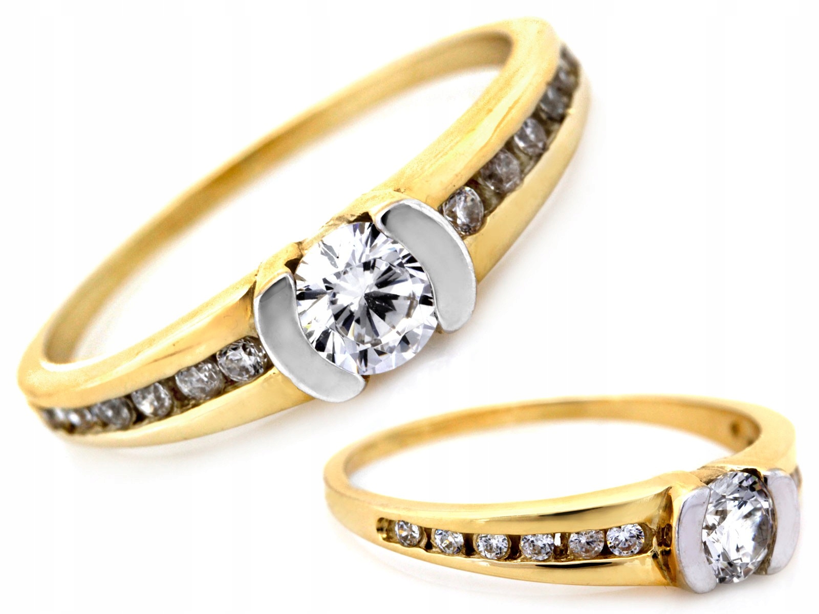 Prstýnek 585 14k s zirkony pro ženy 2.50g Solitare