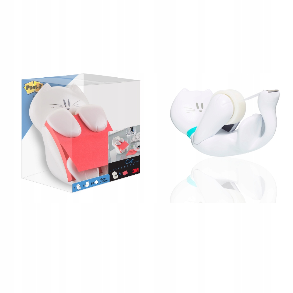 Post-it Kotek podajnik na karteczki Scotch Kot podajnik na taśmę