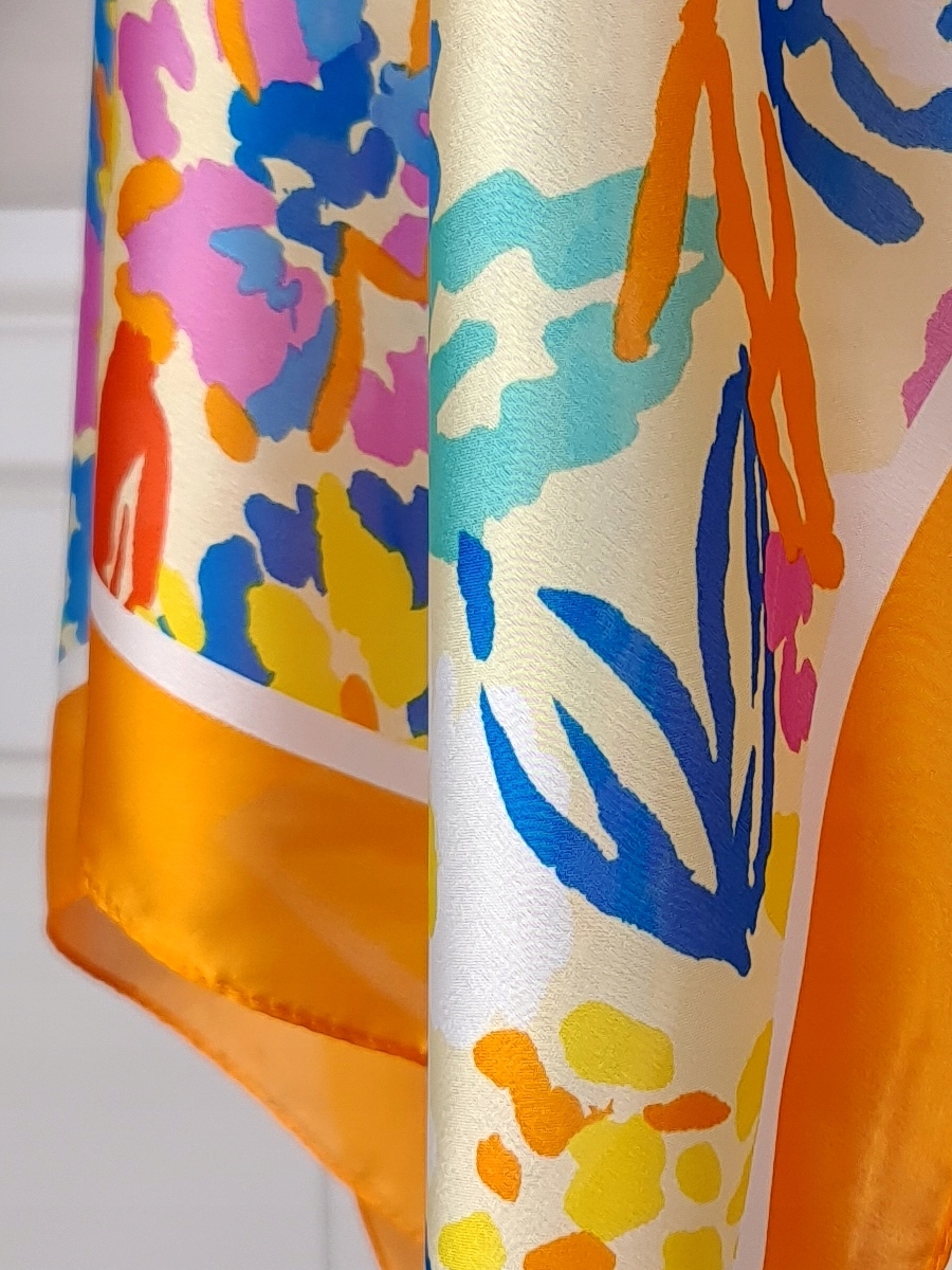 JEDWABNE PAREO CHUSTA PLAŻOWA narzutka BOHO KOLORY Materiał dominujący wiskoza