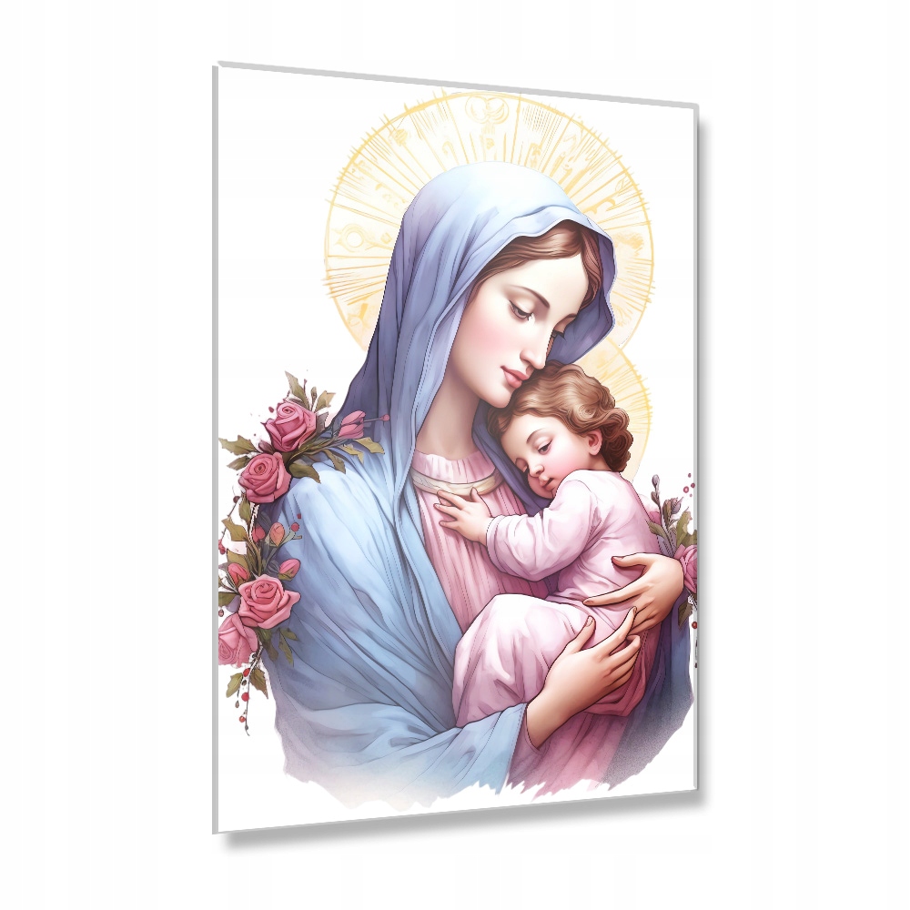 Obraz na akrylovém skle 80x60cm Madona s dítětem 01