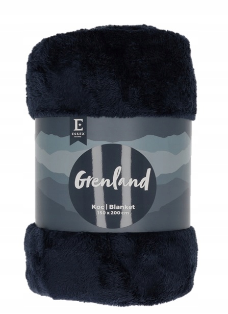 Elegantní Deka Přehoz Pled Grenland 200x220 Kožešina Tmavě Modrá