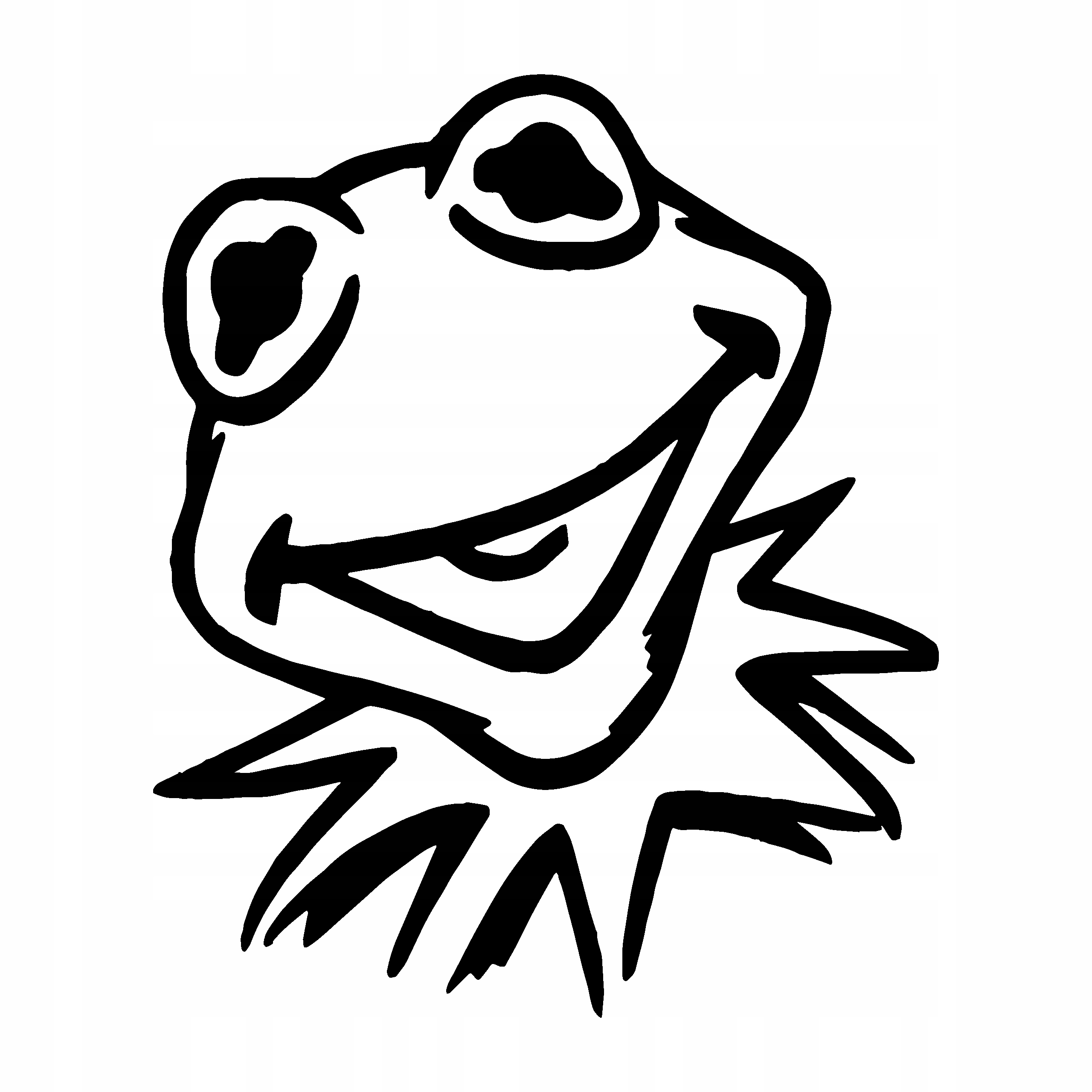 

Wlepka Kermit czarna na auto