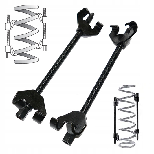 ŚCIĄGACZ DO SPRĘŻYN AMORTYZATORÓW ŚCIĄGACZE ŚCISKI McPHERSON 2 SZT 250mm