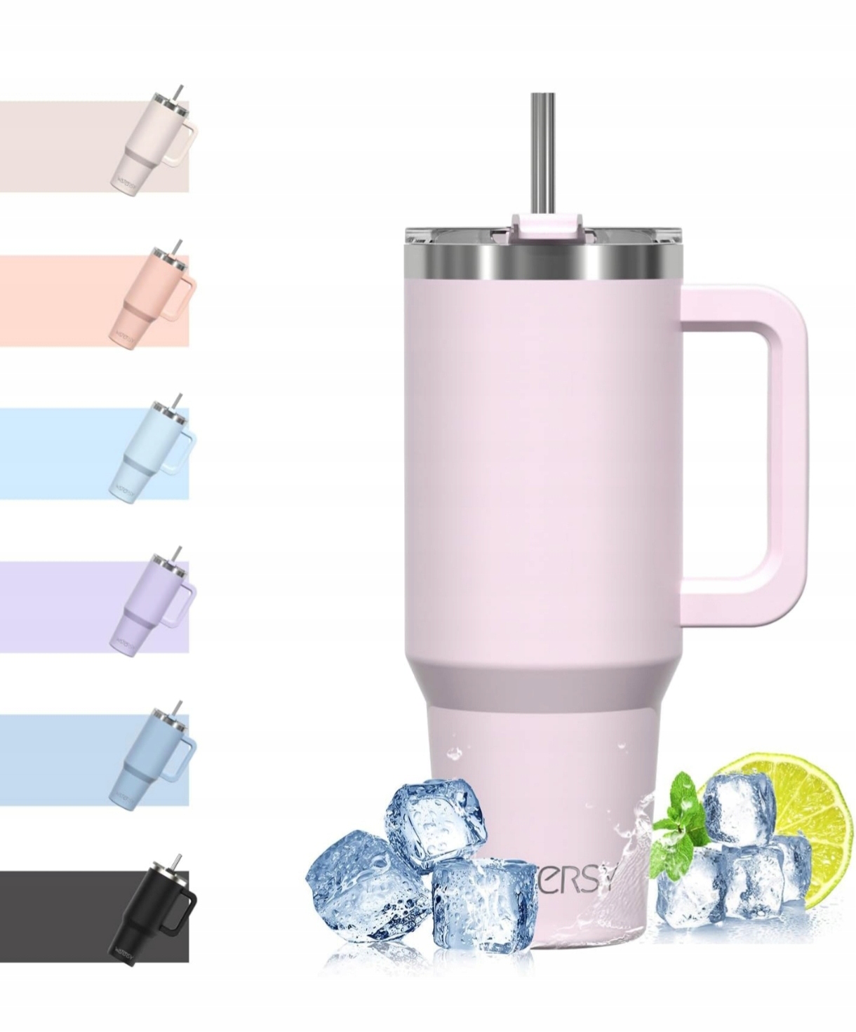 Termohrnek Watersy 1182 ML S Brčkem A Rukojetí Z Nerezová Ocel