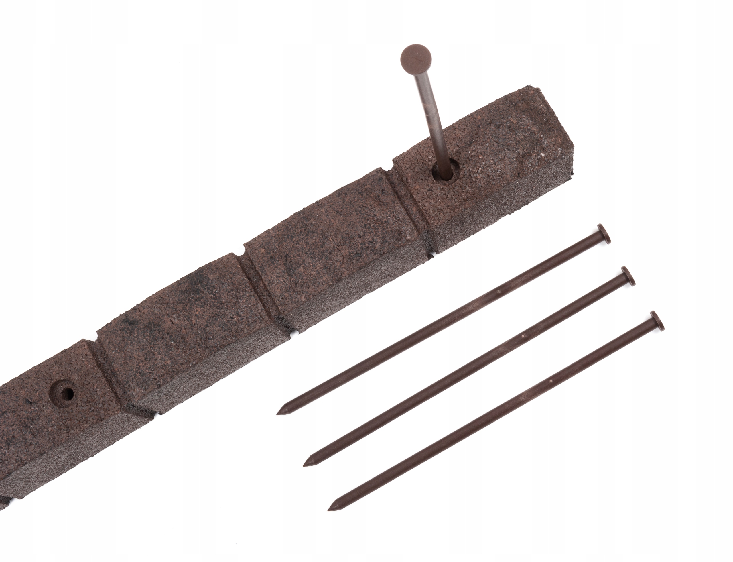 

Obrzeże Eco palisada ogrodowa kotwy brązowy 120cm