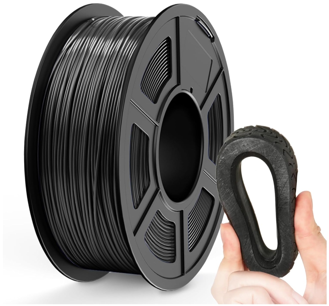 Filament Tpu 95A 1,75MM 1KG Elastyczny Do Drukarki 3D Druk 3D Szpula Czarny
