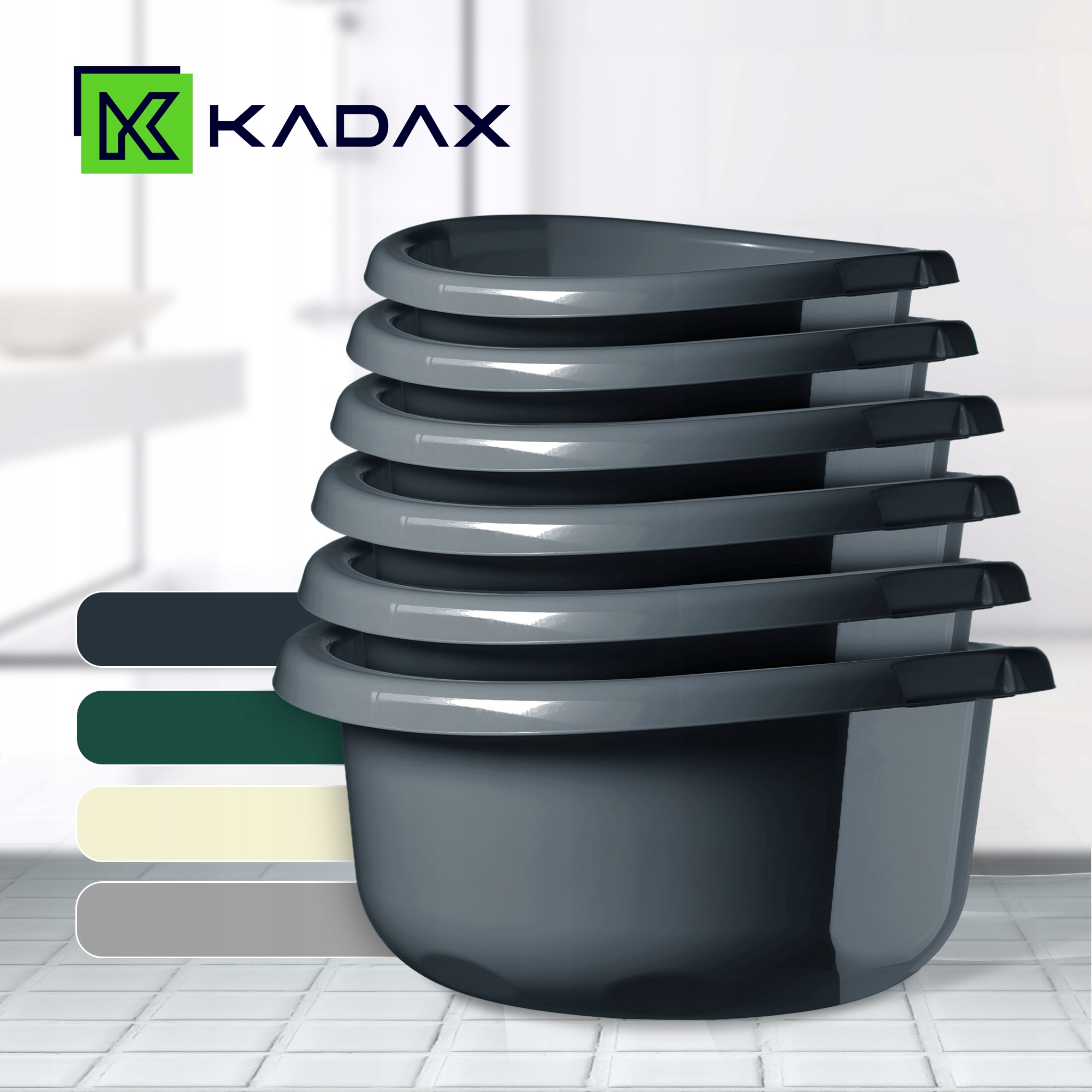 MISKA PLASTIKOWA OKRĄGŁA 15 L NA PRANIE MIEDNICA MISA Z UCHWYTAMI Pojemność 15 l