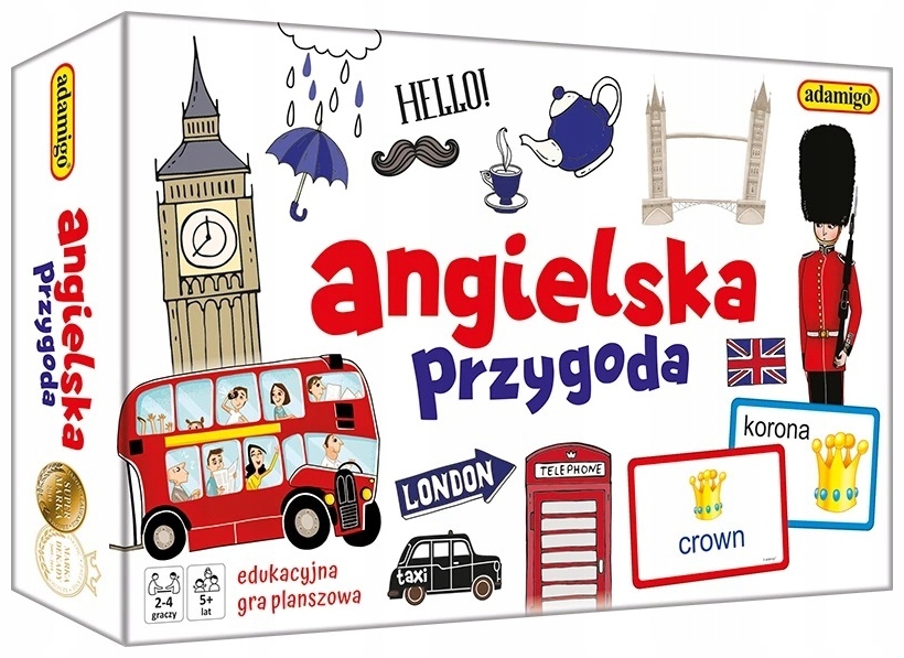 Quiz Angielska przygoda Edukacyjna gra planszowa