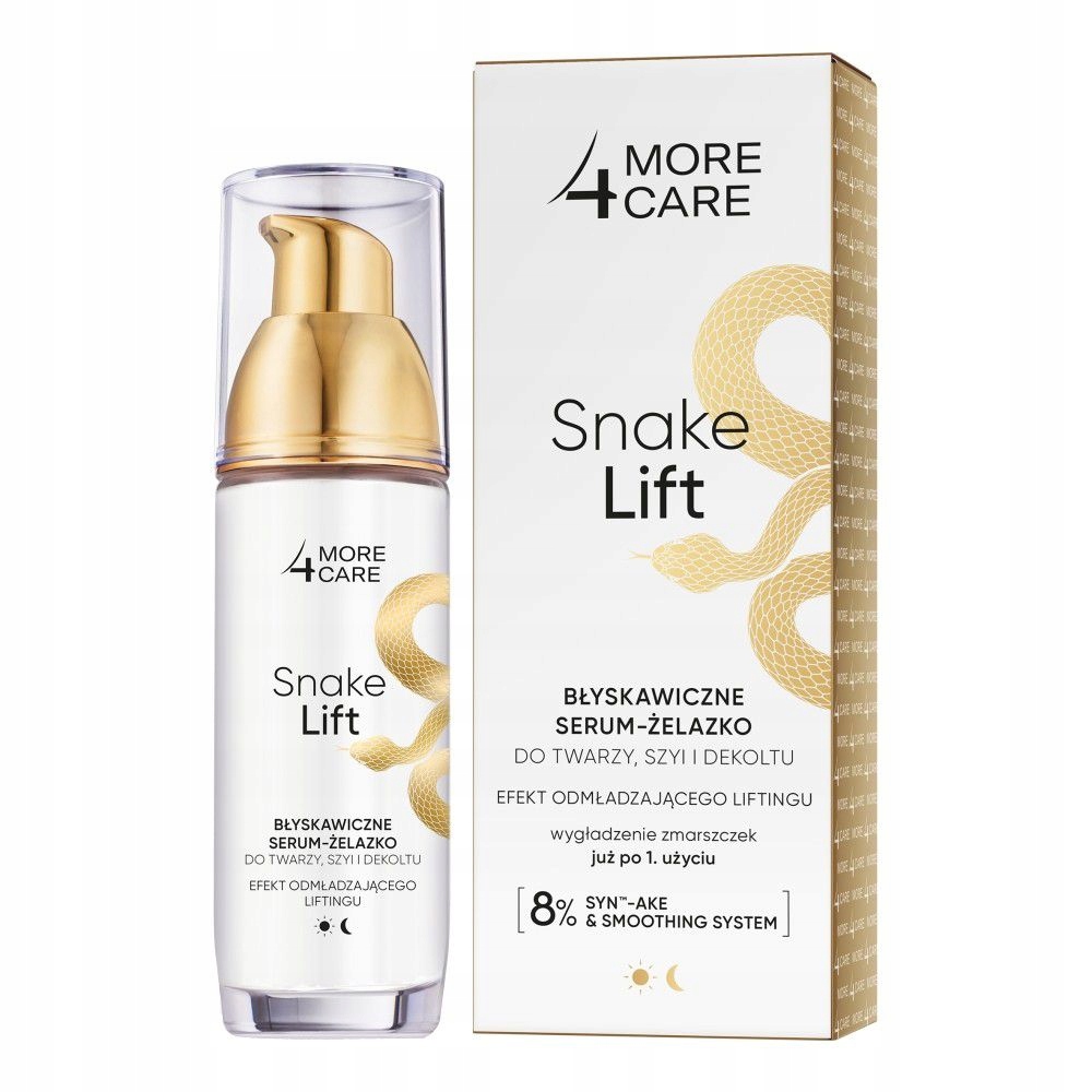 MORE4CARE Snake Lift Bleskové Sérum – Žehlička