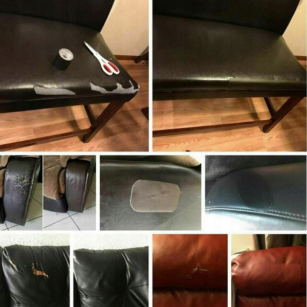 TAŚMA DO NAPRAWY TAPICERKI SKÓRZANEJ CZARNA 5m Producent bez marki