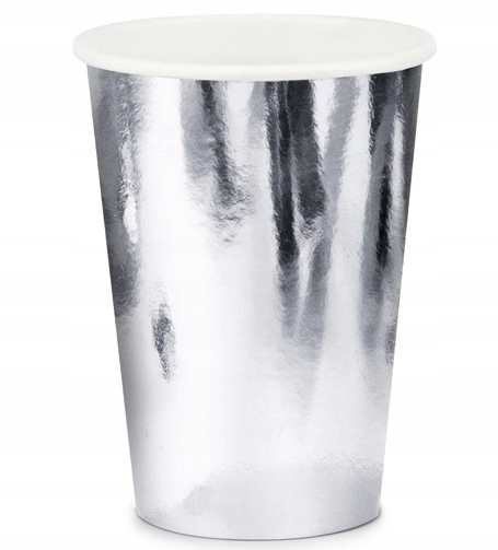 

Kubeczki papierowe srebrne 220ml 6szt