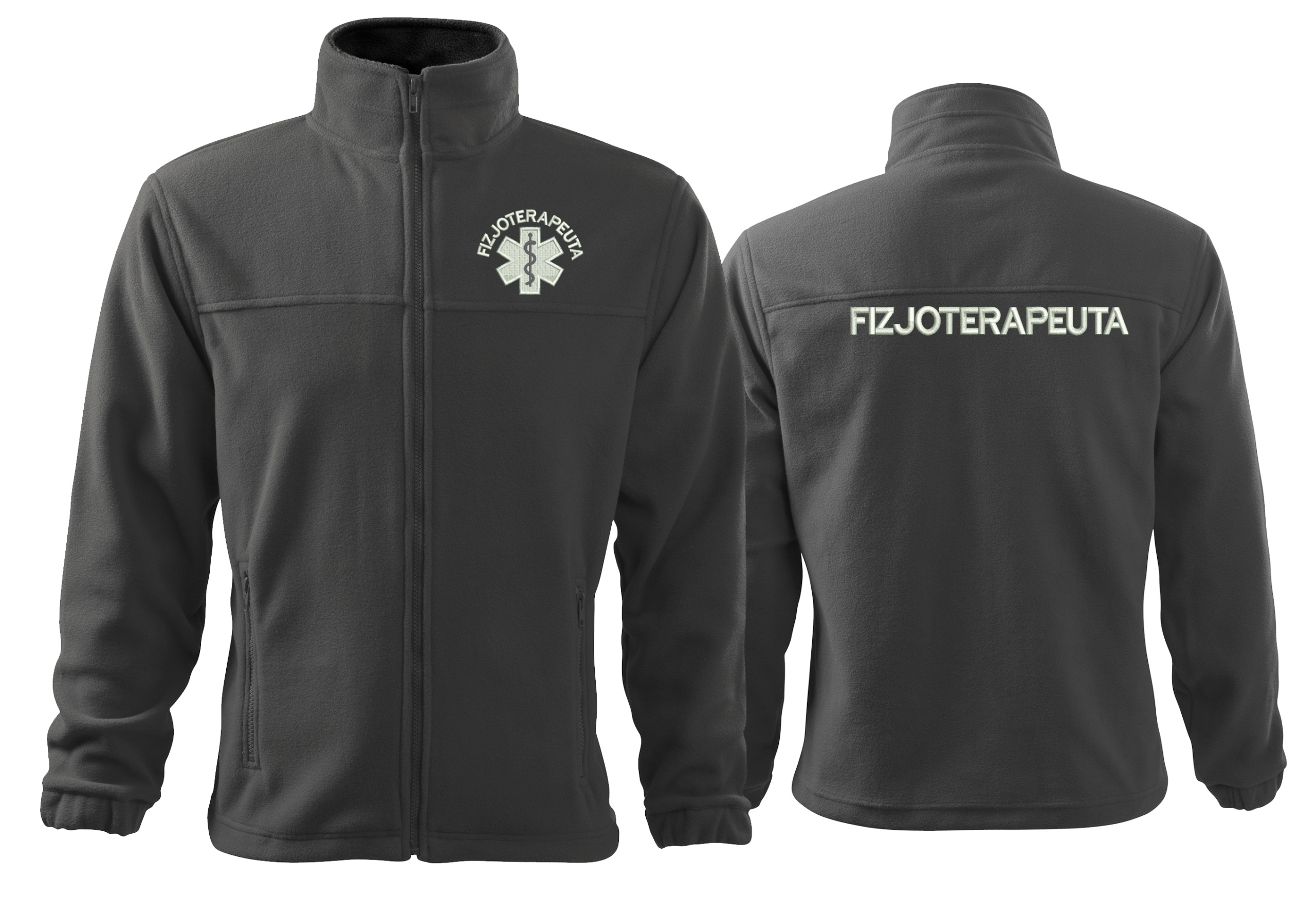 

Polar Męski Medyczny Haft Fizjoterapeuta eskulap L