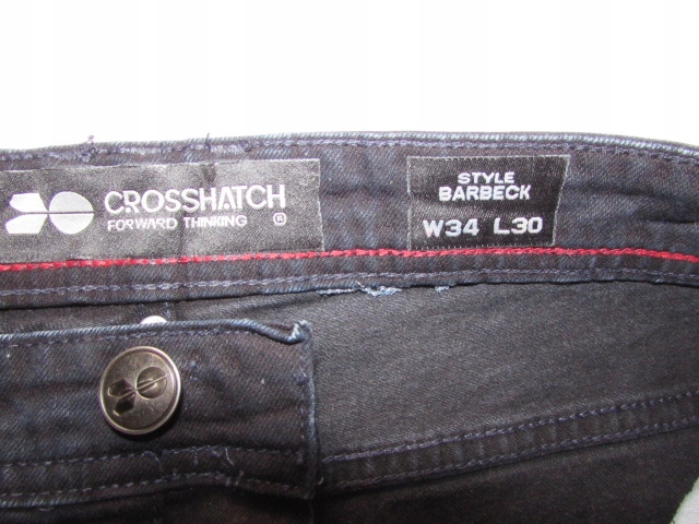 CROSSHATCH SPODNIE MĘSKIE JEANS ROZM 34/30 Kolor niebieski