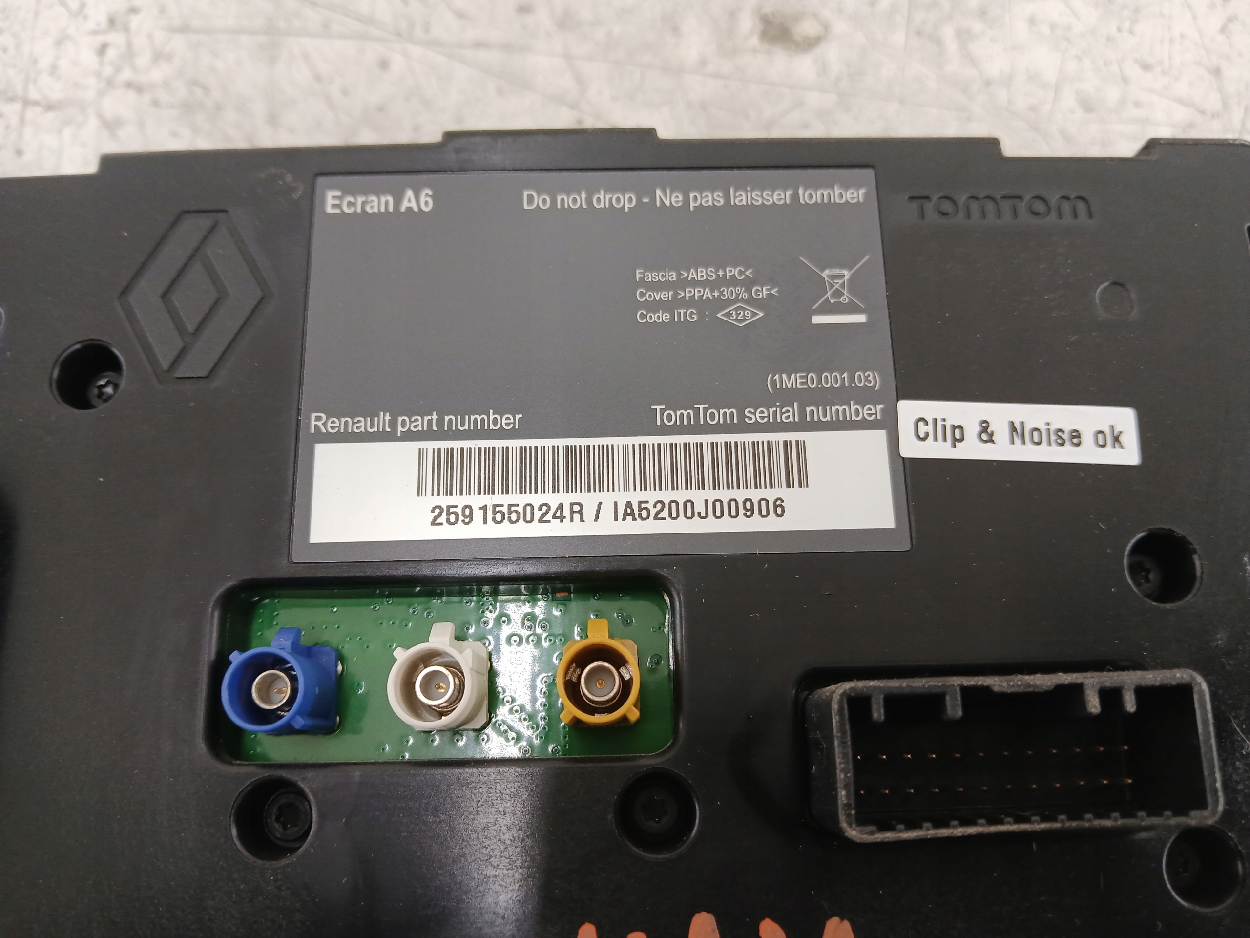 RENAULT CLIO III VIVARO display NAVI navigation devices 259155024R