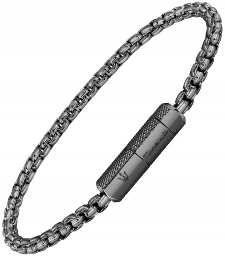 Originální Pánský Náramek Maserati JM223ATK23 Černý, Módní Ocelový Set