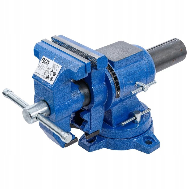 Paralelní svěrák, otáčení o 360°, upevňovací čelisti 100 mm, Bgs 70965