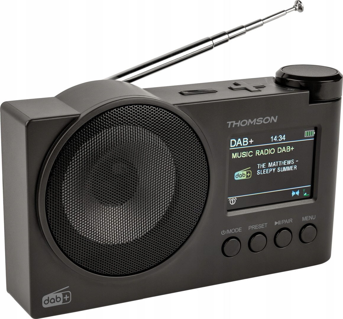 Thomson Radio Dab+ Fm Bluetooth Czarne Budzik