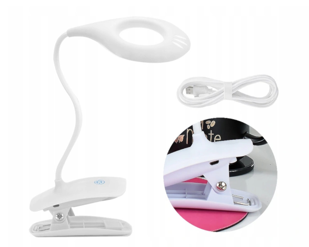 LAMPKA LED KLIPS BEZPRZEWODOWA KOMPAKTOWA DO NAUKI Rodzaj gwintu zintegrowane źródło LED