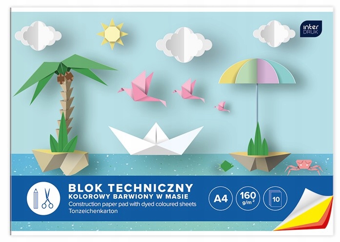 

Interdruk Blok Techniczny Kolorowy A4 10 Kartek