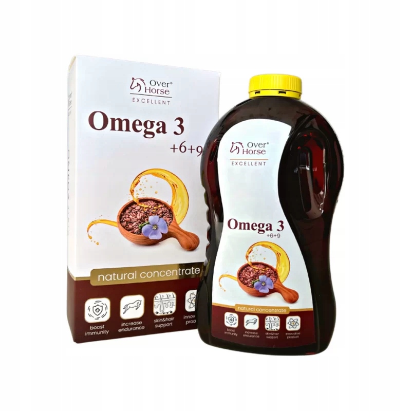 Omega 3 pro koně na imunitu, proti vředům. Olej Over Horse Omega 3+6+9 2l