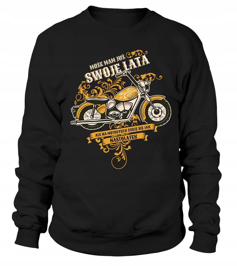 Pánská Mikina na motocyklu jako teenager L černá pro muže, muže a muže