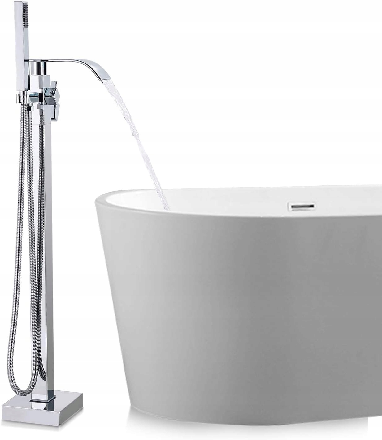 ARMATURA WANNOWA WOLNOSTOJĄCA DO WANNY PRYSZNIC CHROMOWANA H150