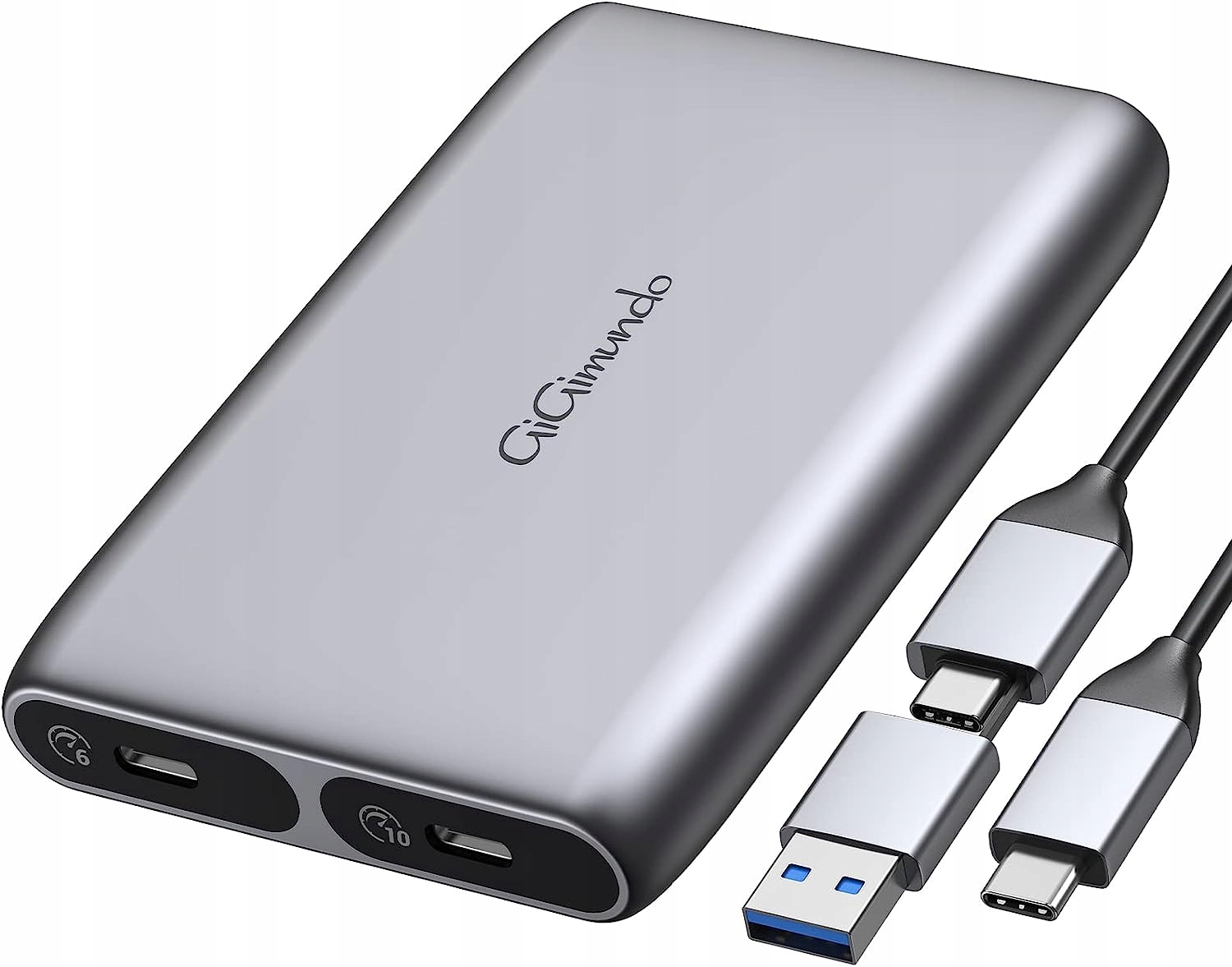 Obudowa GiGimundo Dual-Bay M.2 NVME SATA SSD