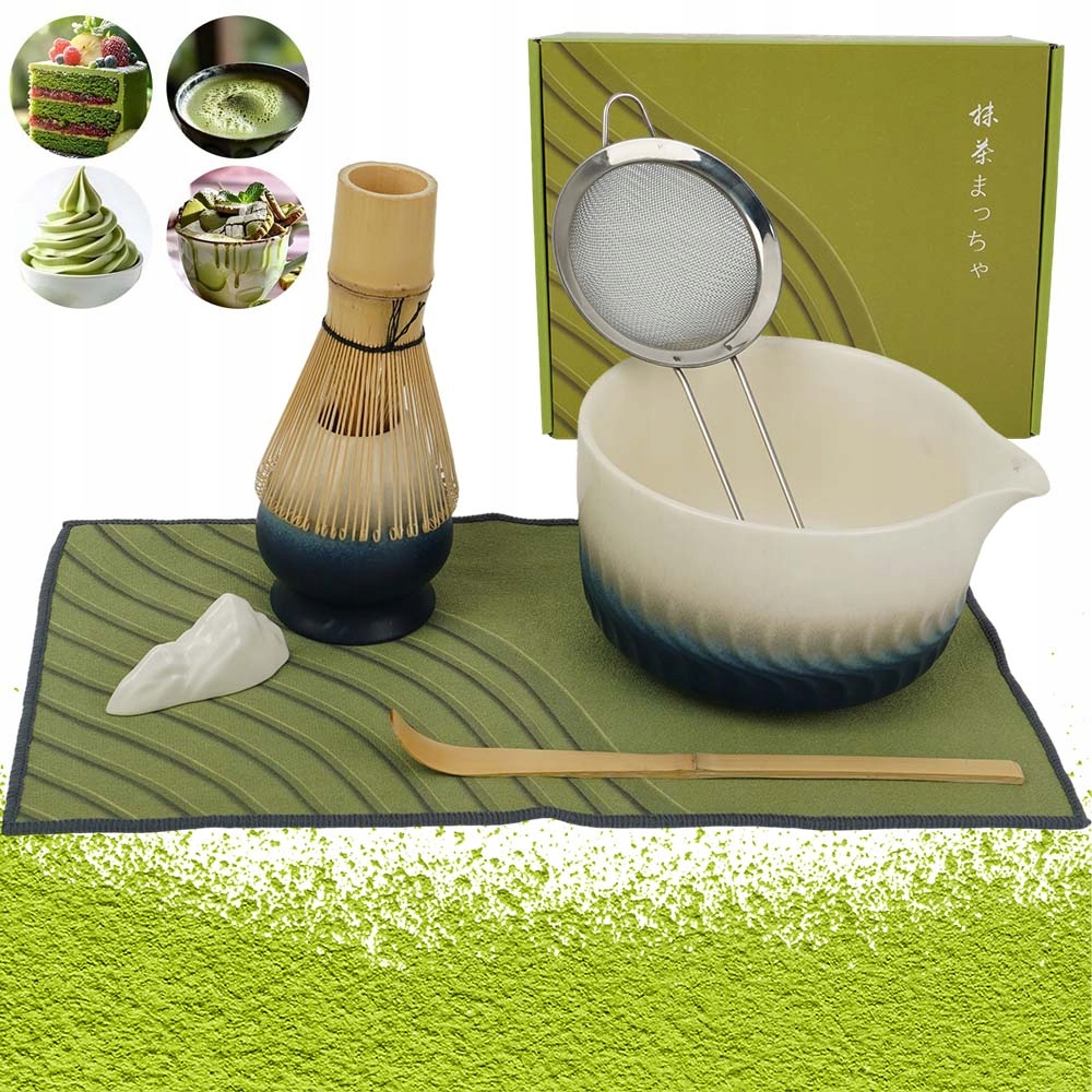 Zestaw Prezentowy Do Herbaty Matcha Tradycyjne Parzenie Matchy 7 Sztuk