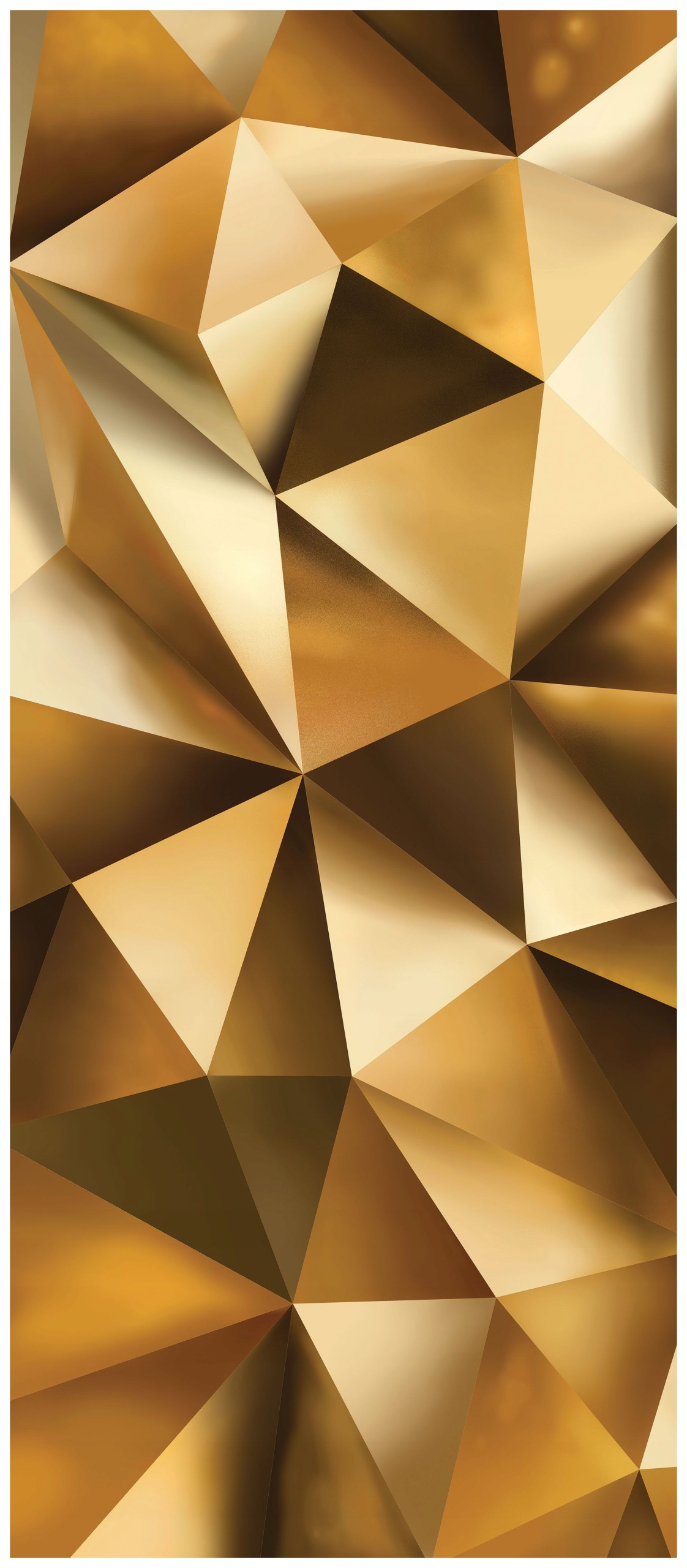 Samolepicí Samolepicí Fototapeta Zlaté trojúhelníky Geometrie na zeď 91x211